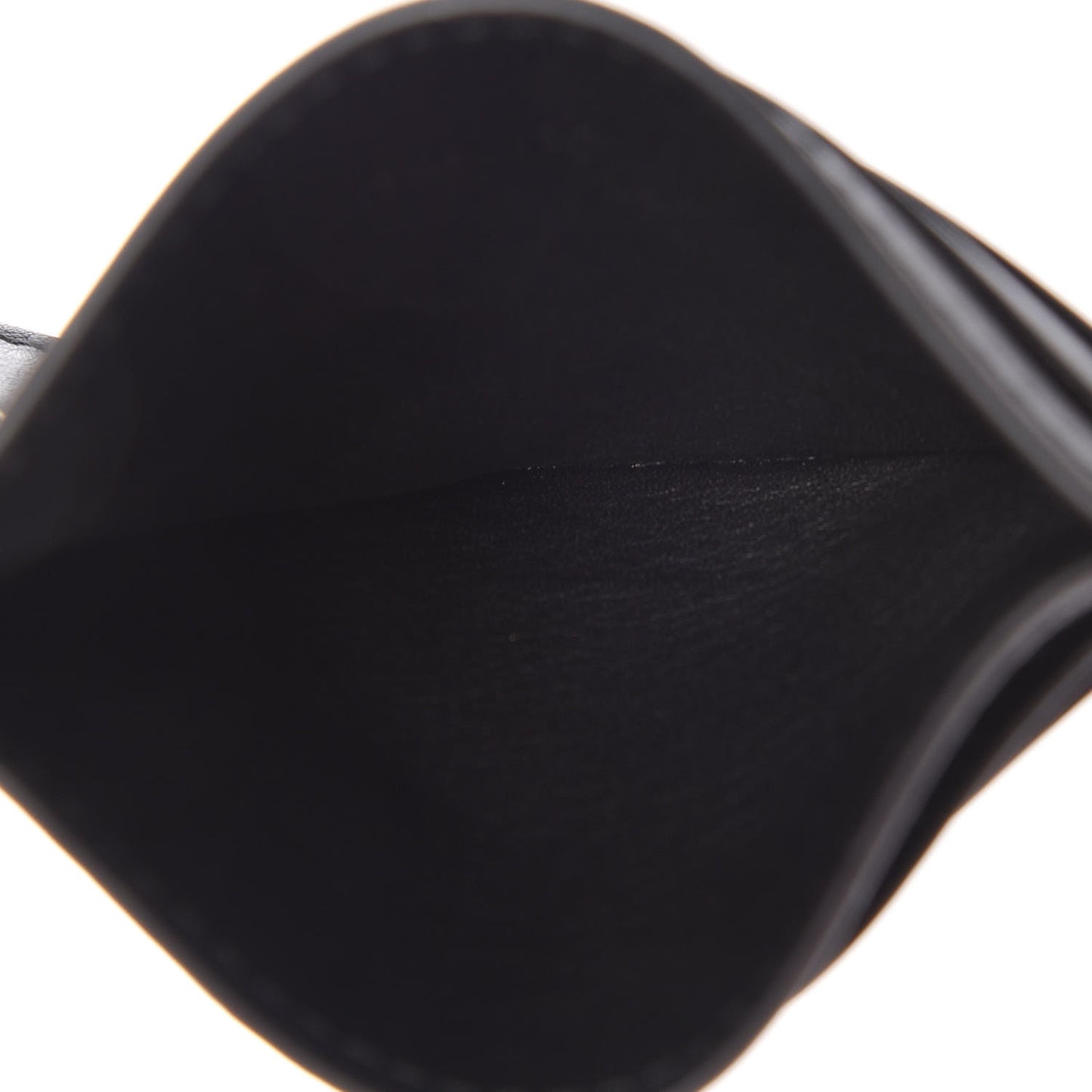 Calfskin Star Card Holder Black