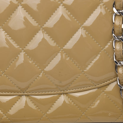 Chanel Patent Quilted Jumbo Double Flap Beige 14 of 15