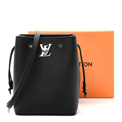 Louis Vuitton Calfskin Nano Lockme Bucket Black 10 of 10