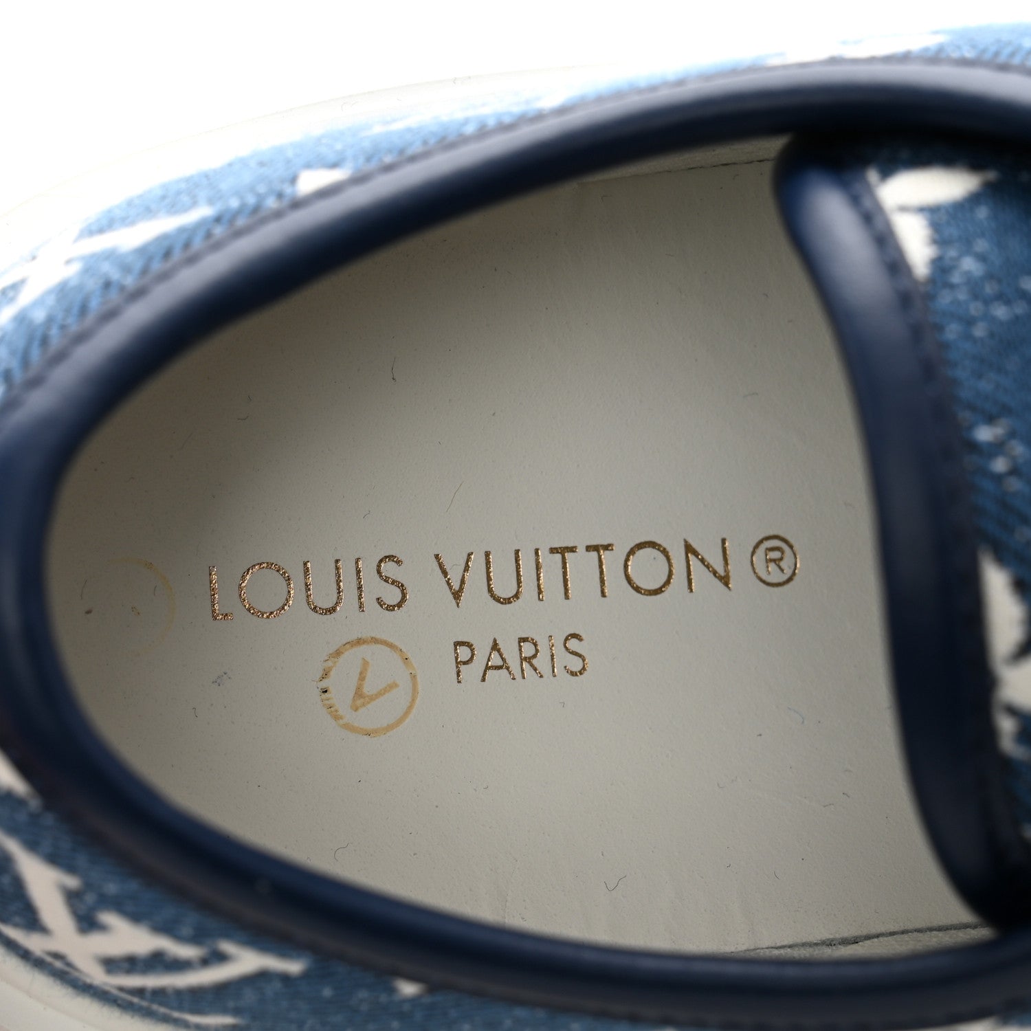 Louis Vuitton Denim Monogram Squad Sneakers 40 Marine 7 of 9