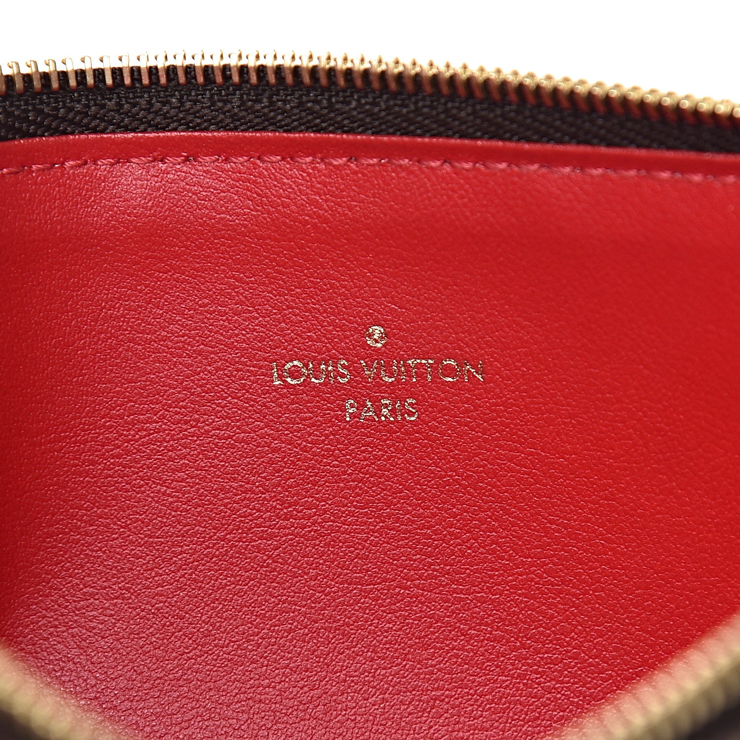 Louis Vuitton Damier Ebene Felicie Chain Wallet Zippered Insert 6 of 6