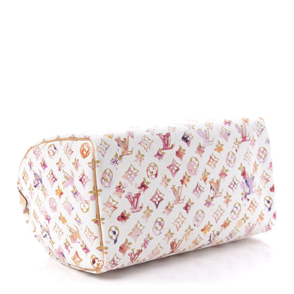 Louis Vuitton Watercolor Aquarelle Speedy 35 White 5 of 10