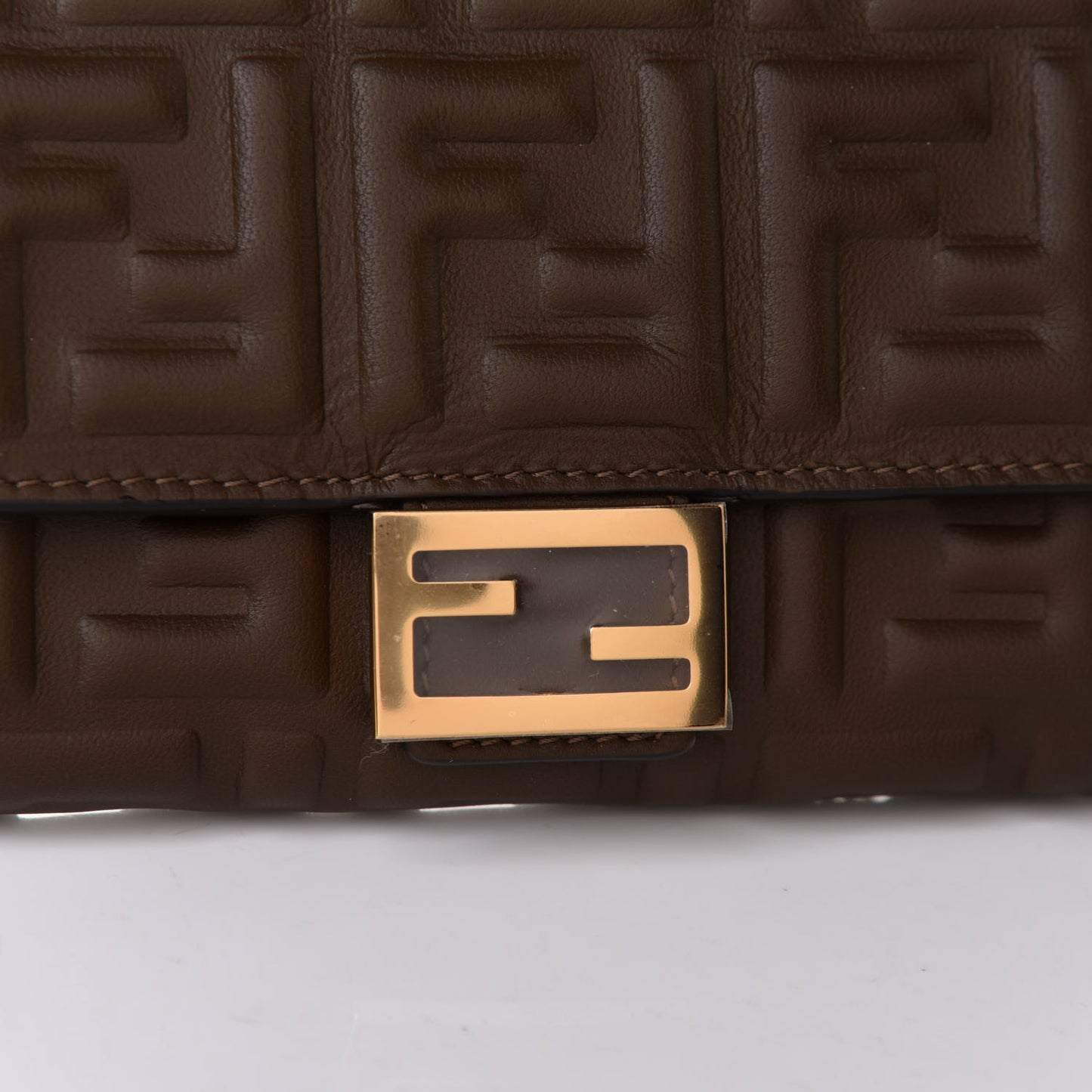 Nappa Matisse FF Embossed Continental Wallet On Chain Wood