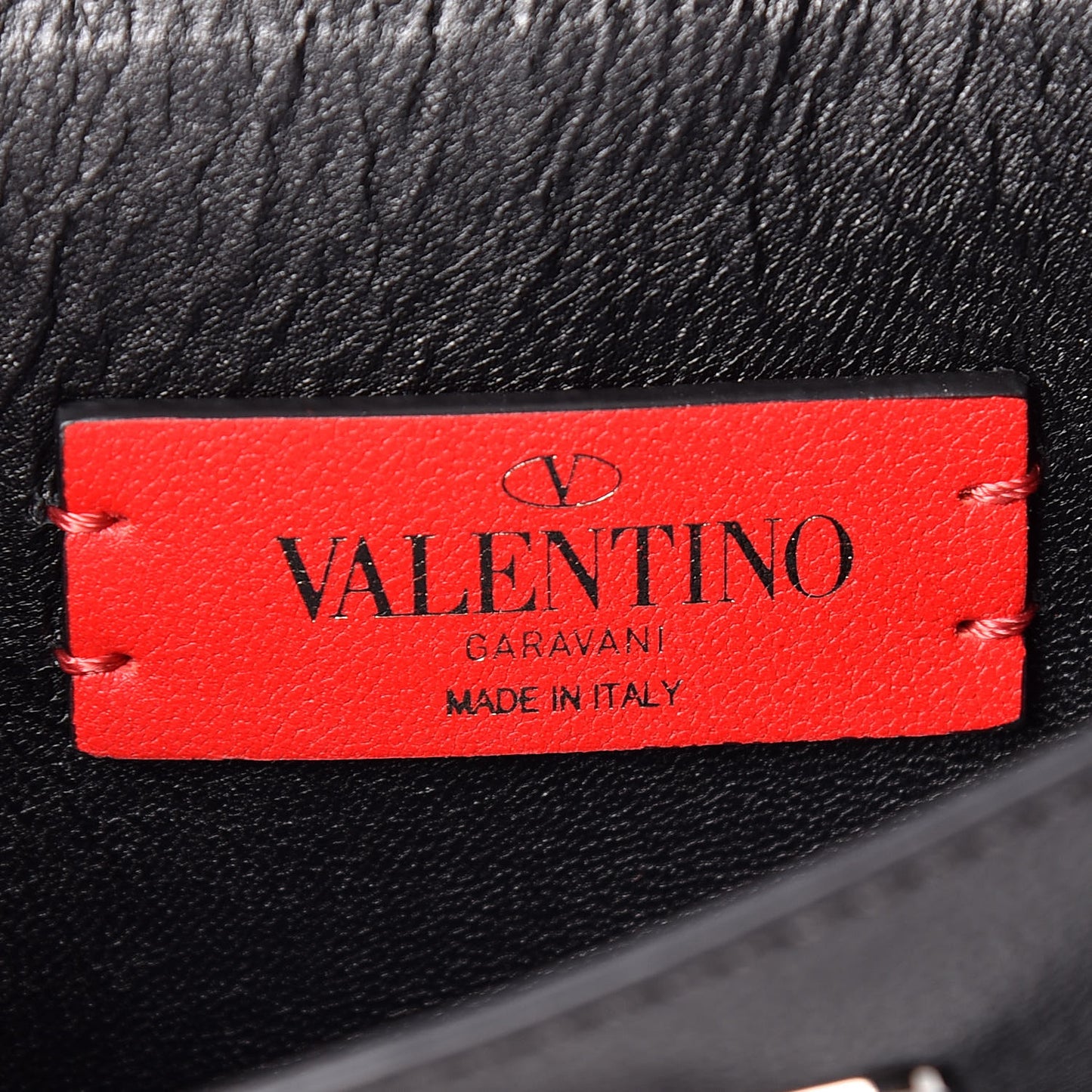 Calfskin Small VRing Crossbody Bag Black