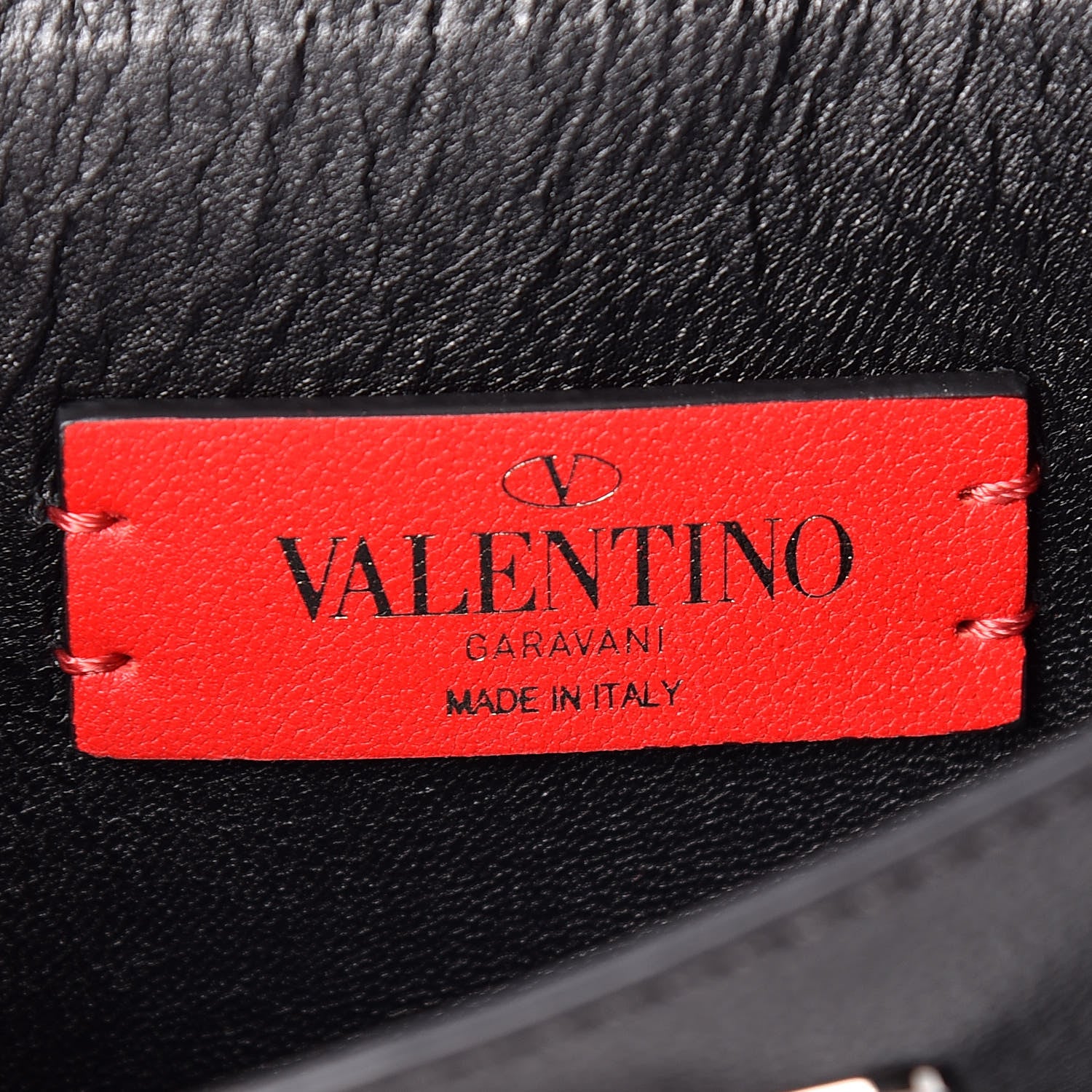 Valentino Garavani Calfskin Small VRing Crossbody Bag Black 10 of 11