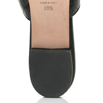 Chanel Lambskin Kid Suede Quilted Mules 40.5 Black 10 of 17