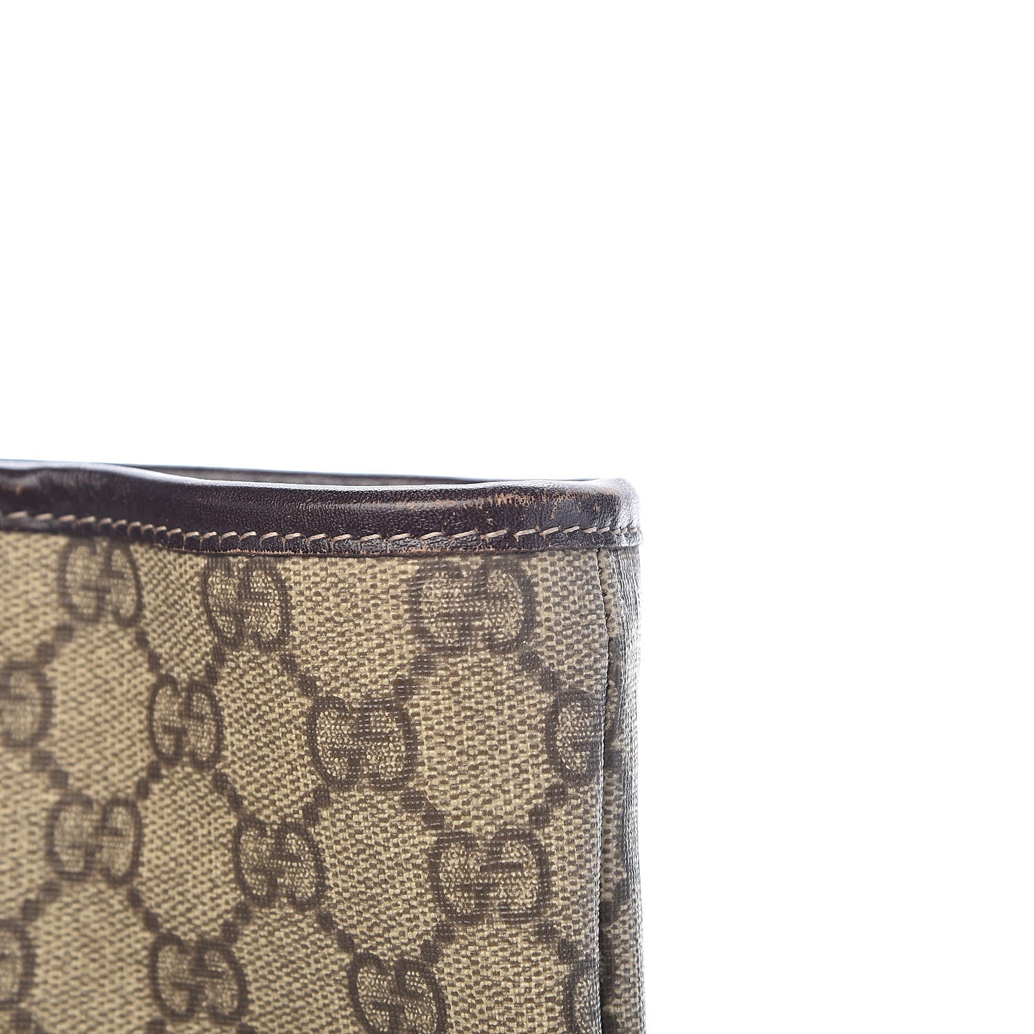 Gucci GG Supreme Monogram Medium Zippered Shopping Tote Dark Brown 12 of 21