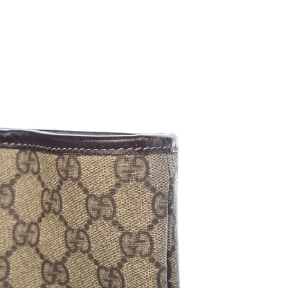 Gucci GG Supreme Monogram Medium Zippered Shopping Tote Dark Brown 12 of 21