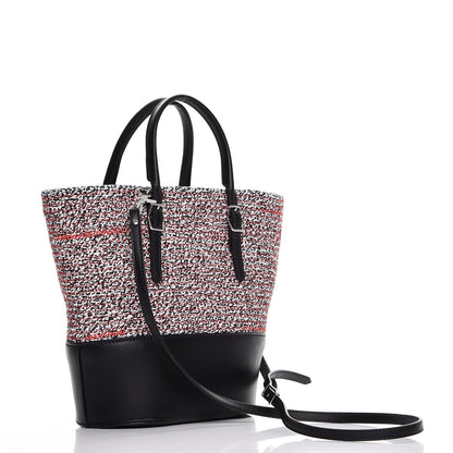 Balenciaga Veau Woven Shopper Tote Red 4 of 11