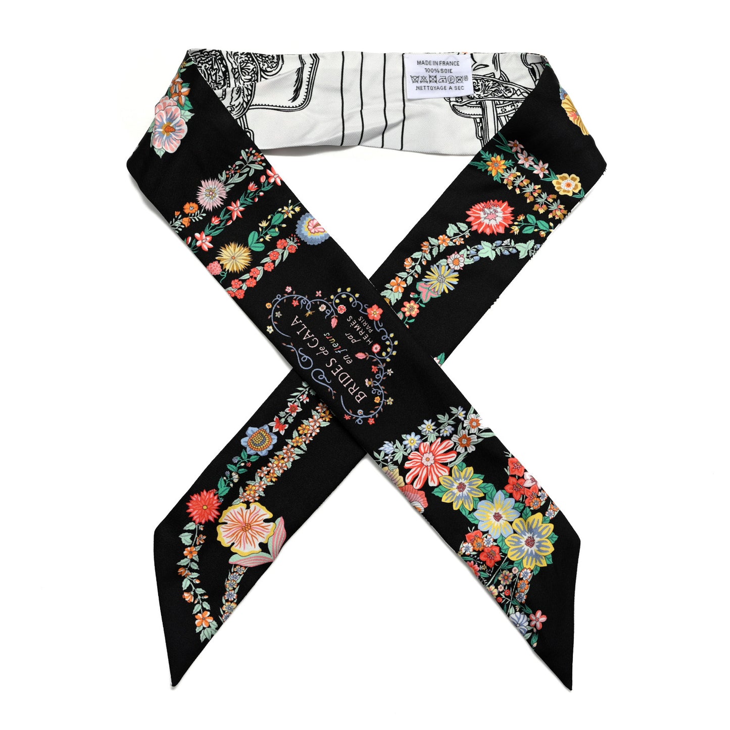 Silk Brides de Gala en Fleurs Twilly Black Multicolor White