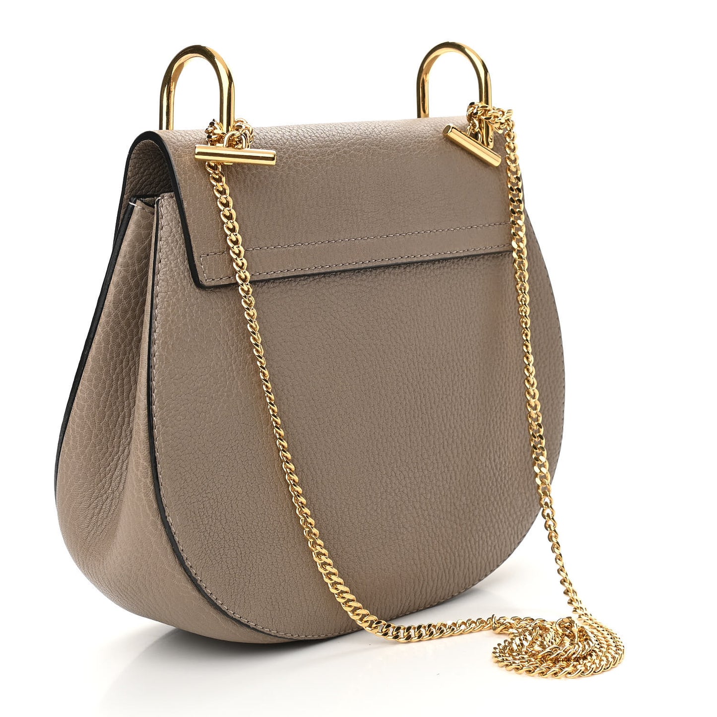 Grained Lambskin Drew Shoulder Bag Motty Grey