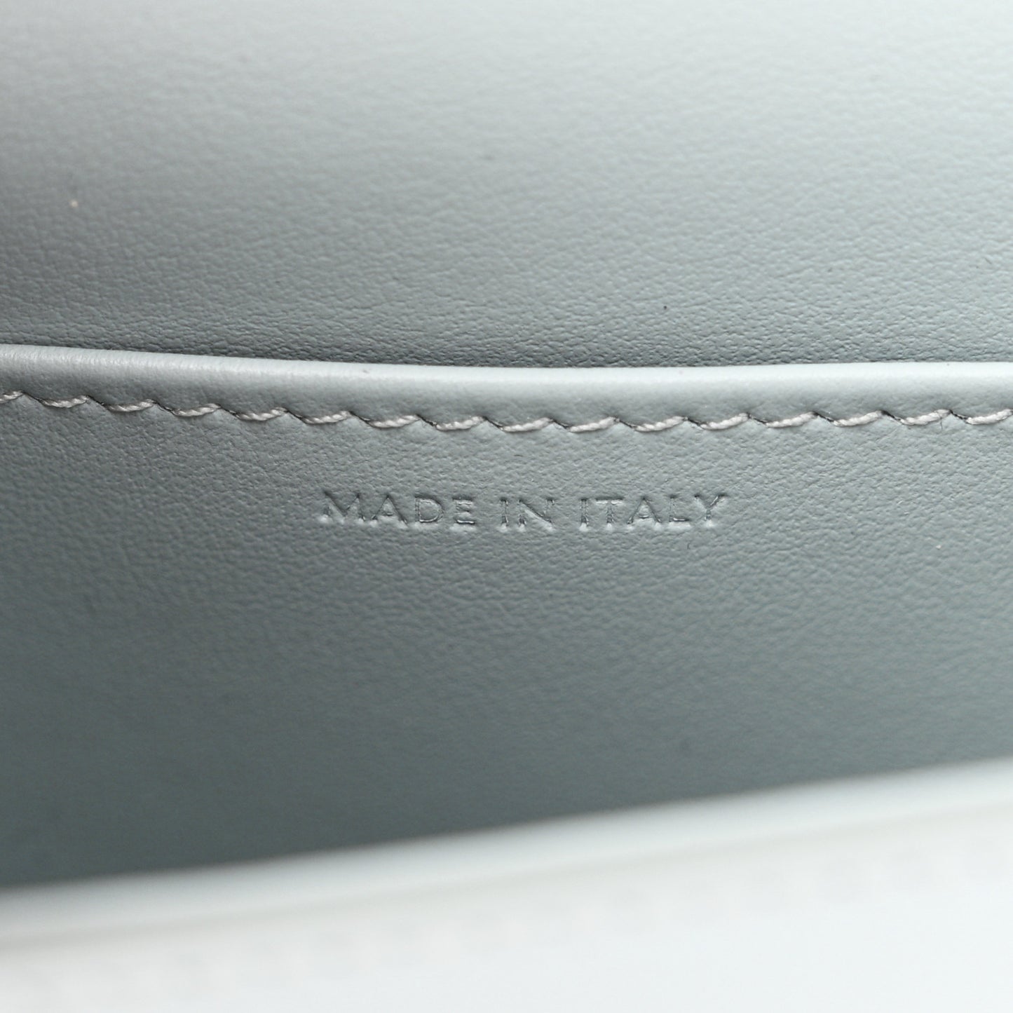 Shiny Calfskin Mini Triomphe Soft Blue