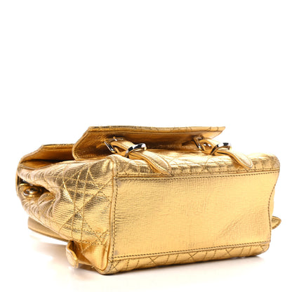 Christian Dior Metallic Grained Calfskin Small Stardust Backpack Gold 3 of 4