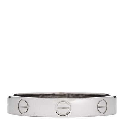 Cartier 18K White Gold 3.5mm LOVE Wedding Band Ring 60 9.25 1 of 4