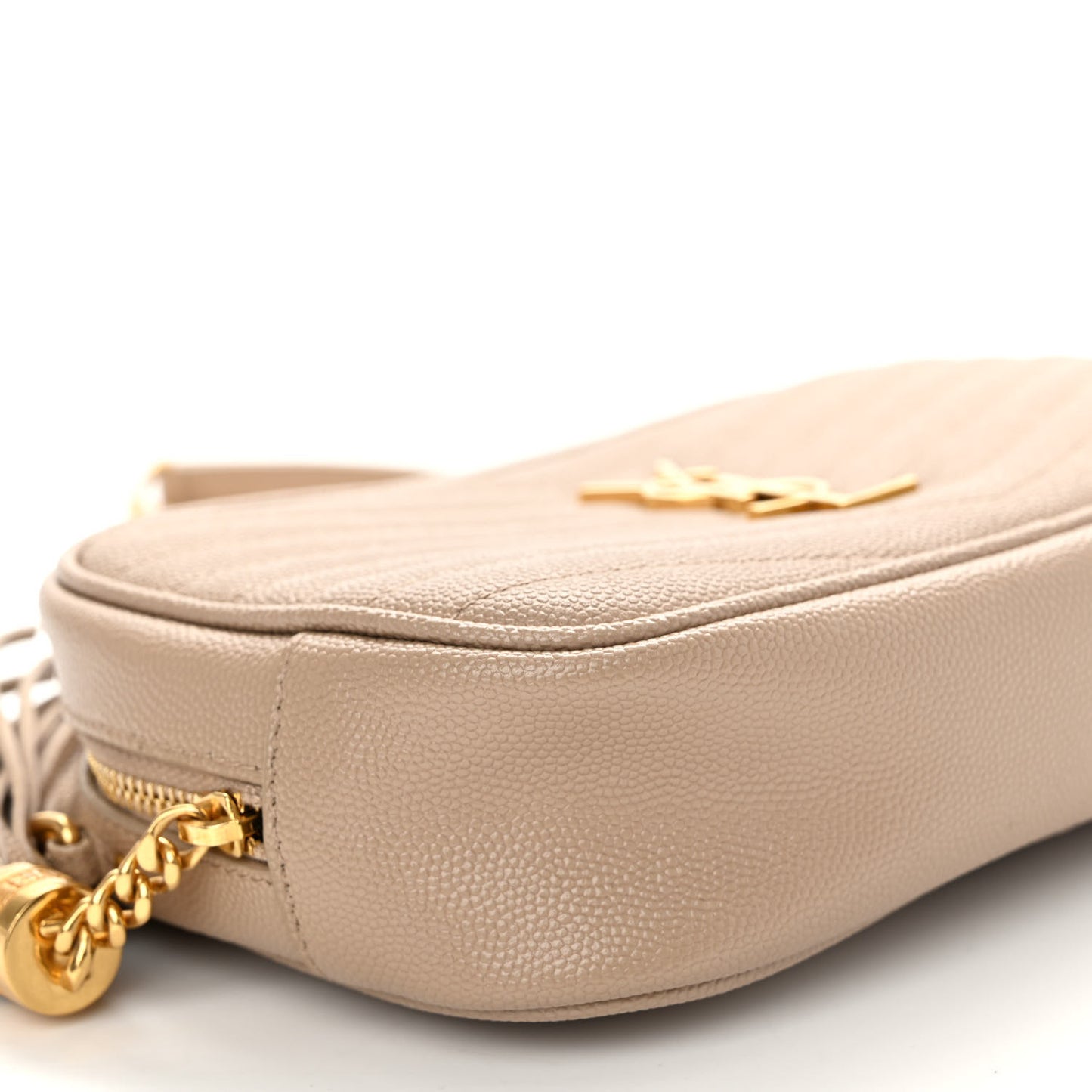 Grain De Poudre Matelasse Monogram Mini Lou Camera Bag Dark Beige