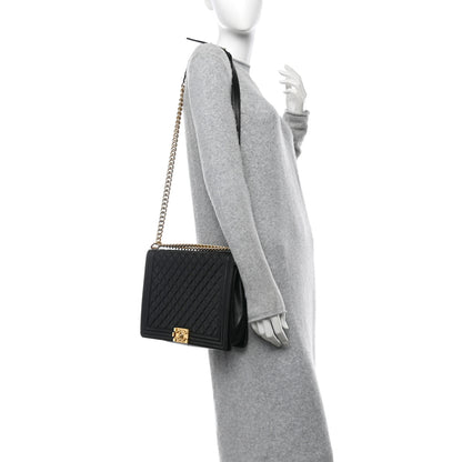 Chanel Lambskin Quilted Large Boy Flap Black 2 of 10