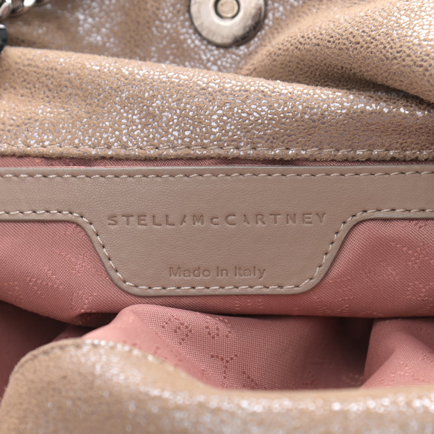 Shaggy Deer Mini Falabella Fold Over Tote Beige