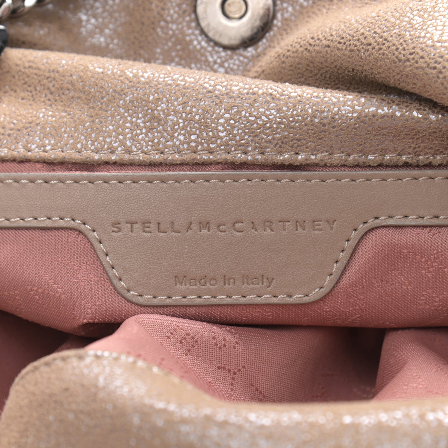 Stella McCartney Shaggy Deer Mini Falabella Fold Over Tote Beige 6 of 10