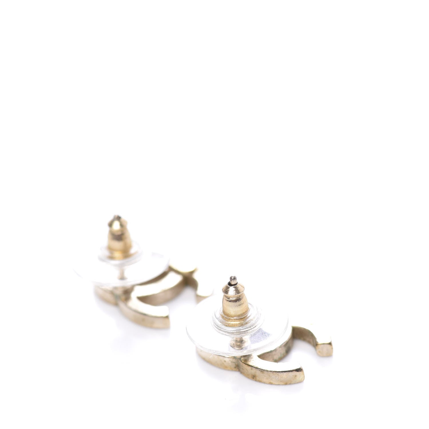Chanel Crystal CC Earrings Gold 3 of 5