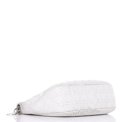 Christian Dior Lambskin Stitched Cannage Hobo White 4 of 19