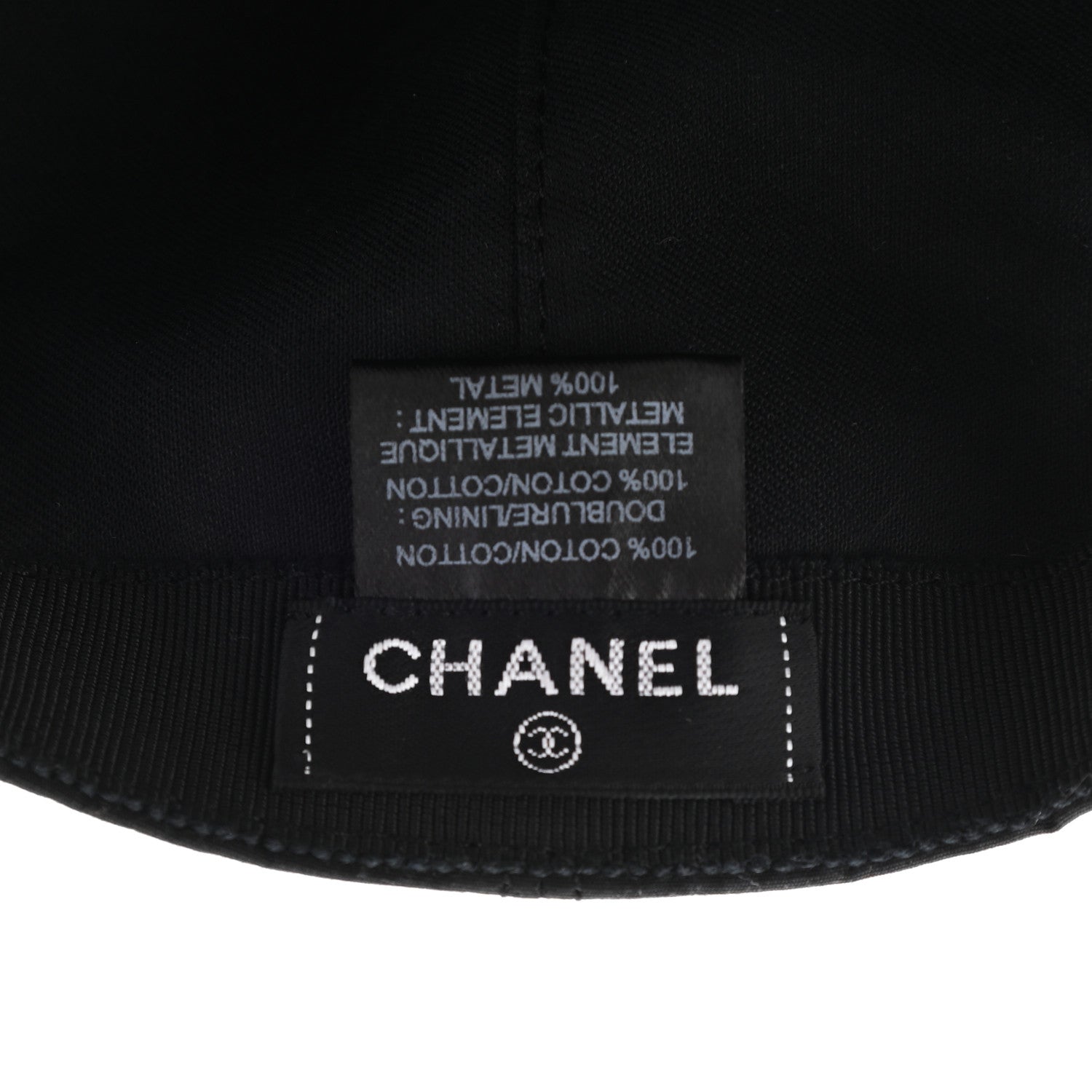 Chanel Cotton CC Cap Hat Black 8 of 9