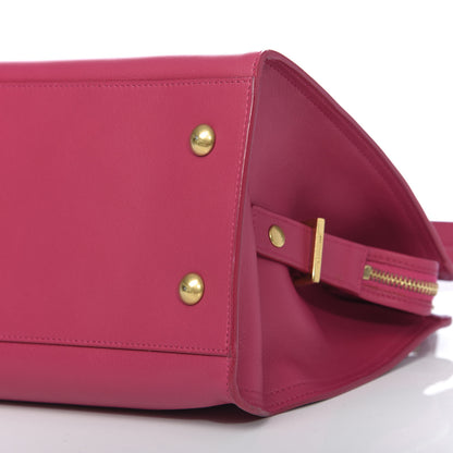 Saint Laurent Calfskin Small Classic Y Cabas Fuchsia 9 of 10