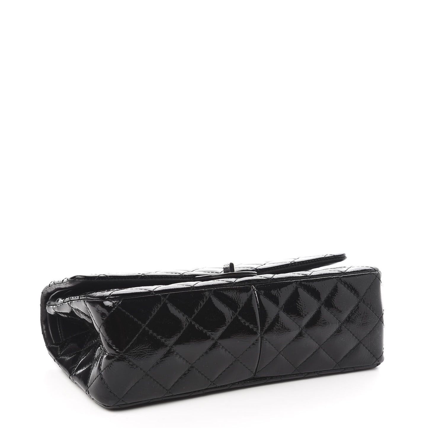 Distressed Patent Quilted 2.55 Reissue 226 Flap Black