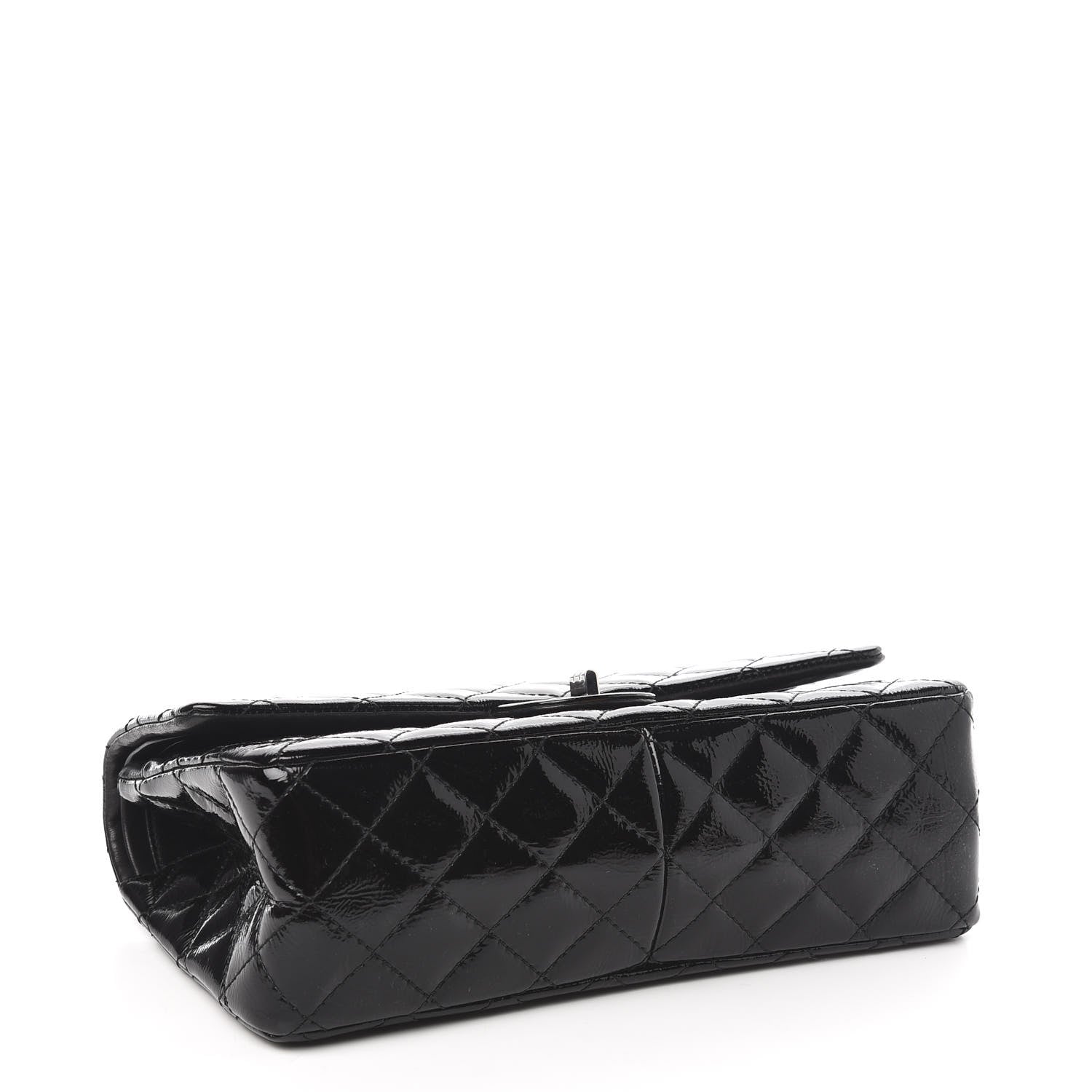 Chanel Distressed Patent Quilted 2.55 Reissue 226 Flap Black 4 of 10