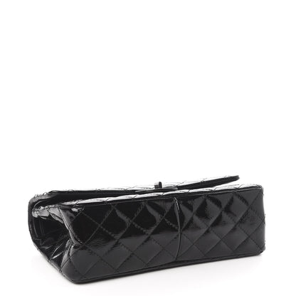 Chanel Distressed Patent Quilted 2.55 Reissue 226 Flap Black 4 of 10