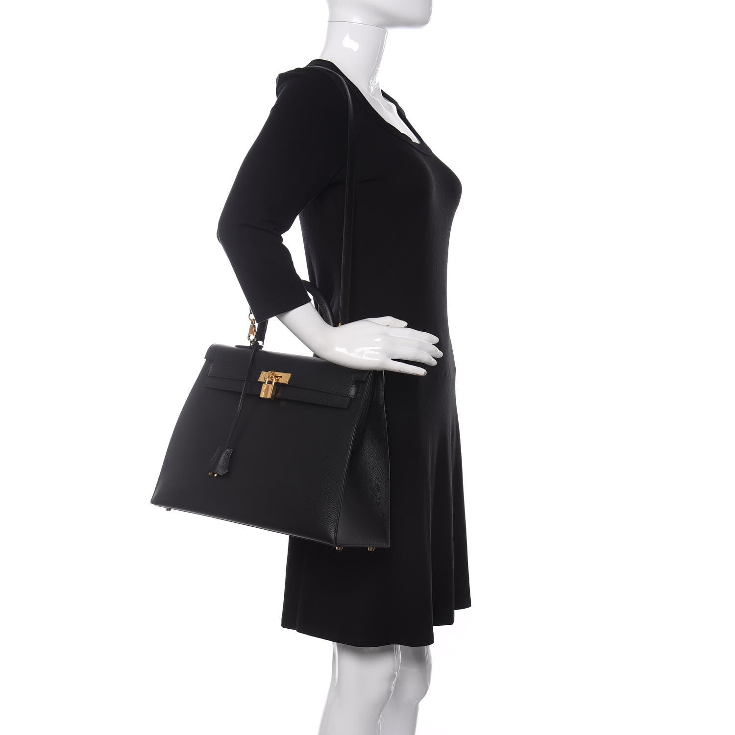 Hermes Epsom Kelly Sellier 35 Black 2 of 10