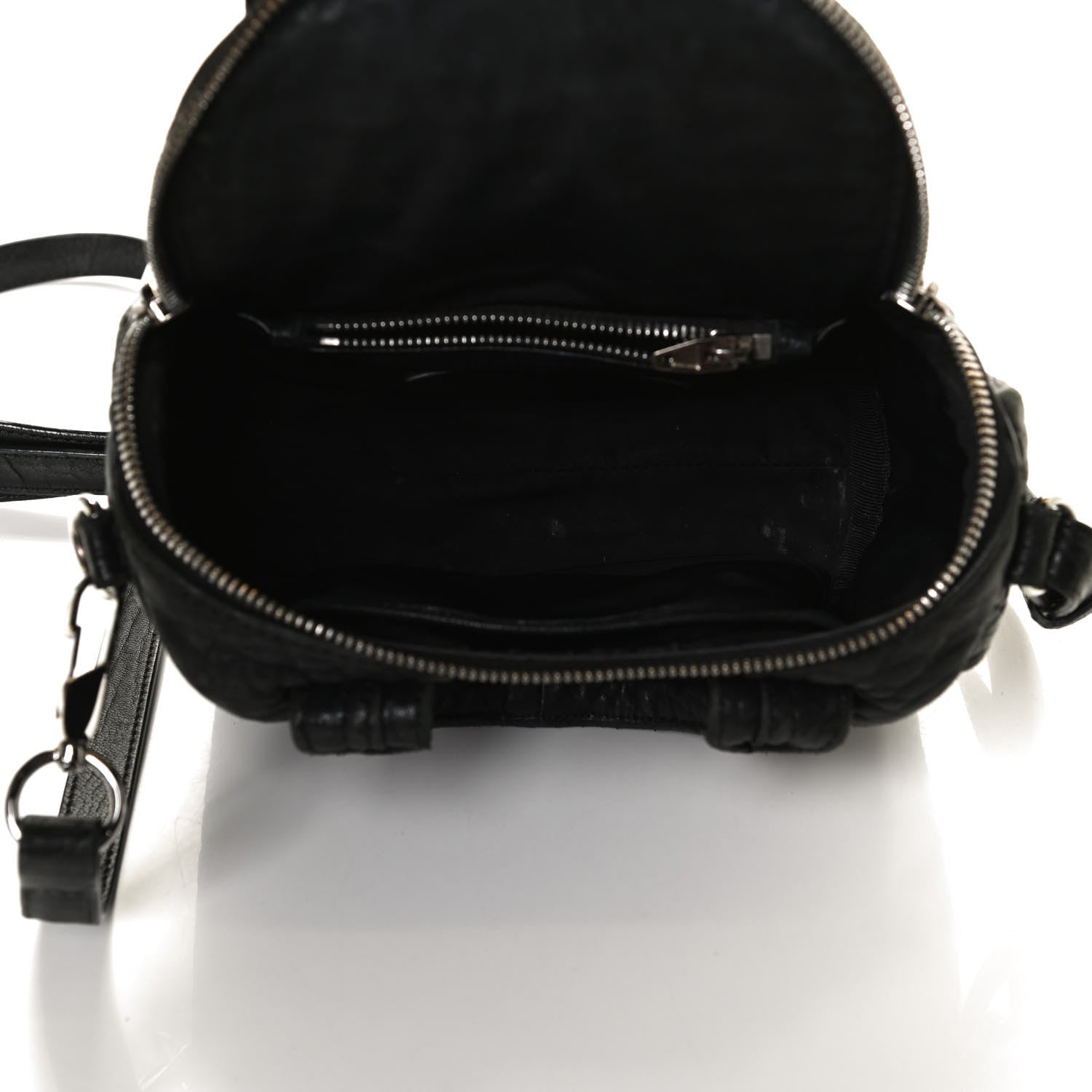 Alexander Wang Pebbled Lambskin Mini Rockie Black Rhodium Hardware 4 of 17
