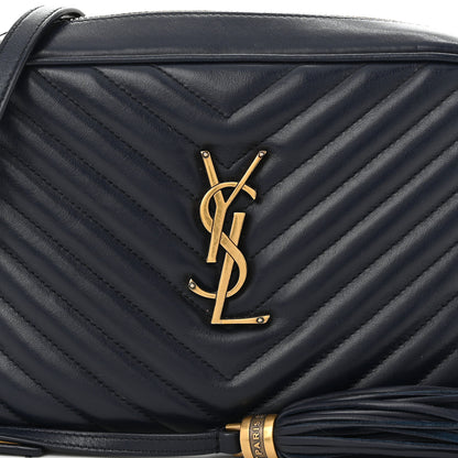 Saint Laurent Calfskin Matelasse Monogram Lou Camera Bag Deep Marine 8 of 12