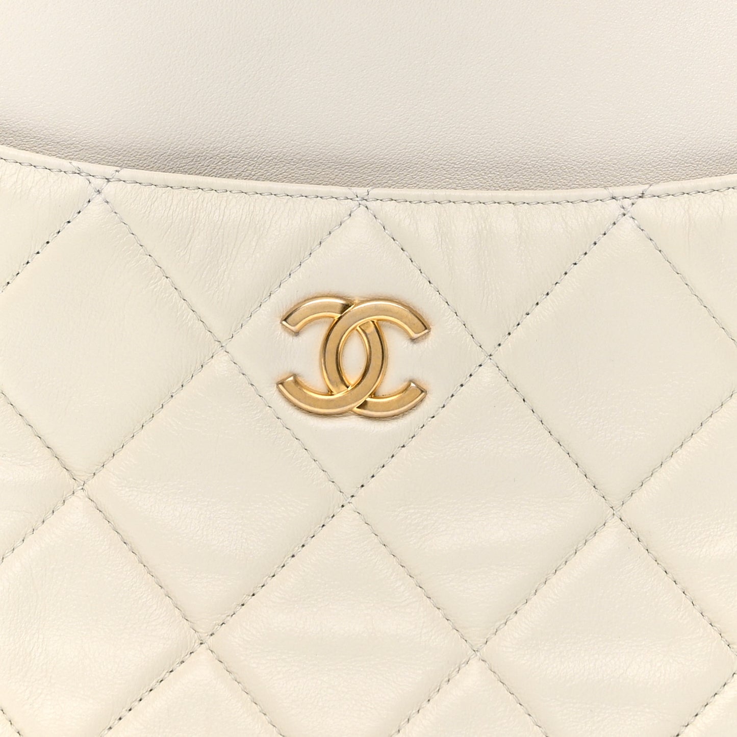 Calfskin Quilted Close To Me Hobo White