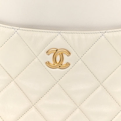 Chanel Calfskin Quilted Close To Me Hobo White 8 of 13