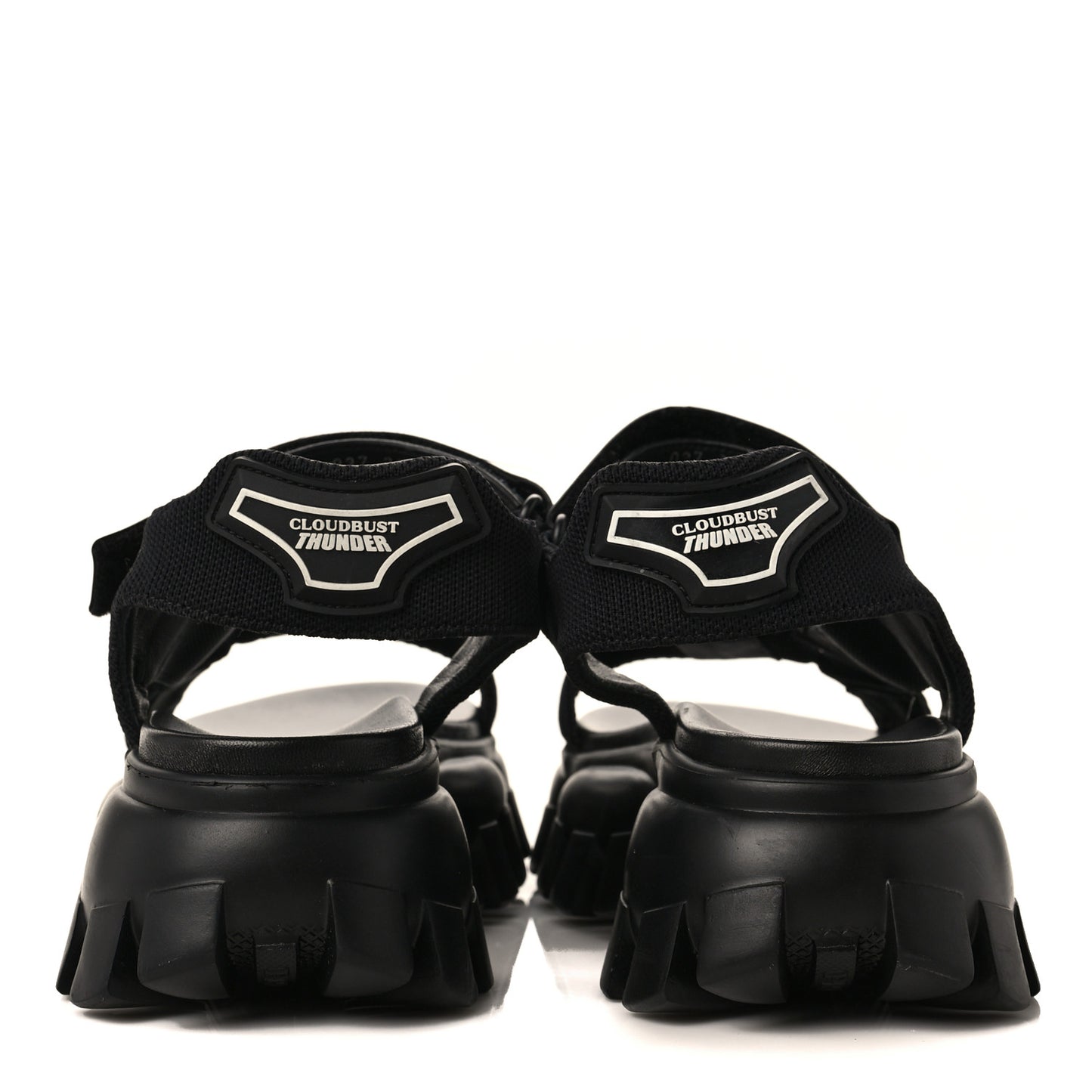 Rubber Nylon Velcro Womens Cloudbust Thunder 50mm Sandals 38.5 Black