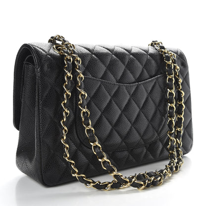 Chanel Caviar Quilted Medium Double Flap Black 3 of 12