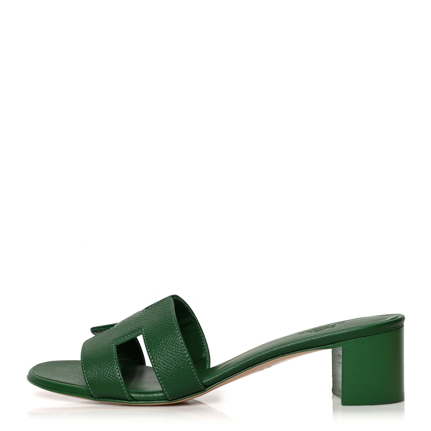 Hermes Epsom Oasis Sandals 37.5 Vert Cactus 1 of 8