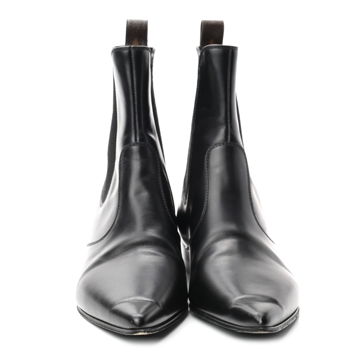 Louis Vuitton Calfskin Pointed Flat Boots 37 Black 2 of 11