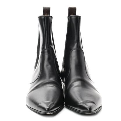 Louis Vuitton Calfskin Pointed Flat Boots 37 Black 2 of 11