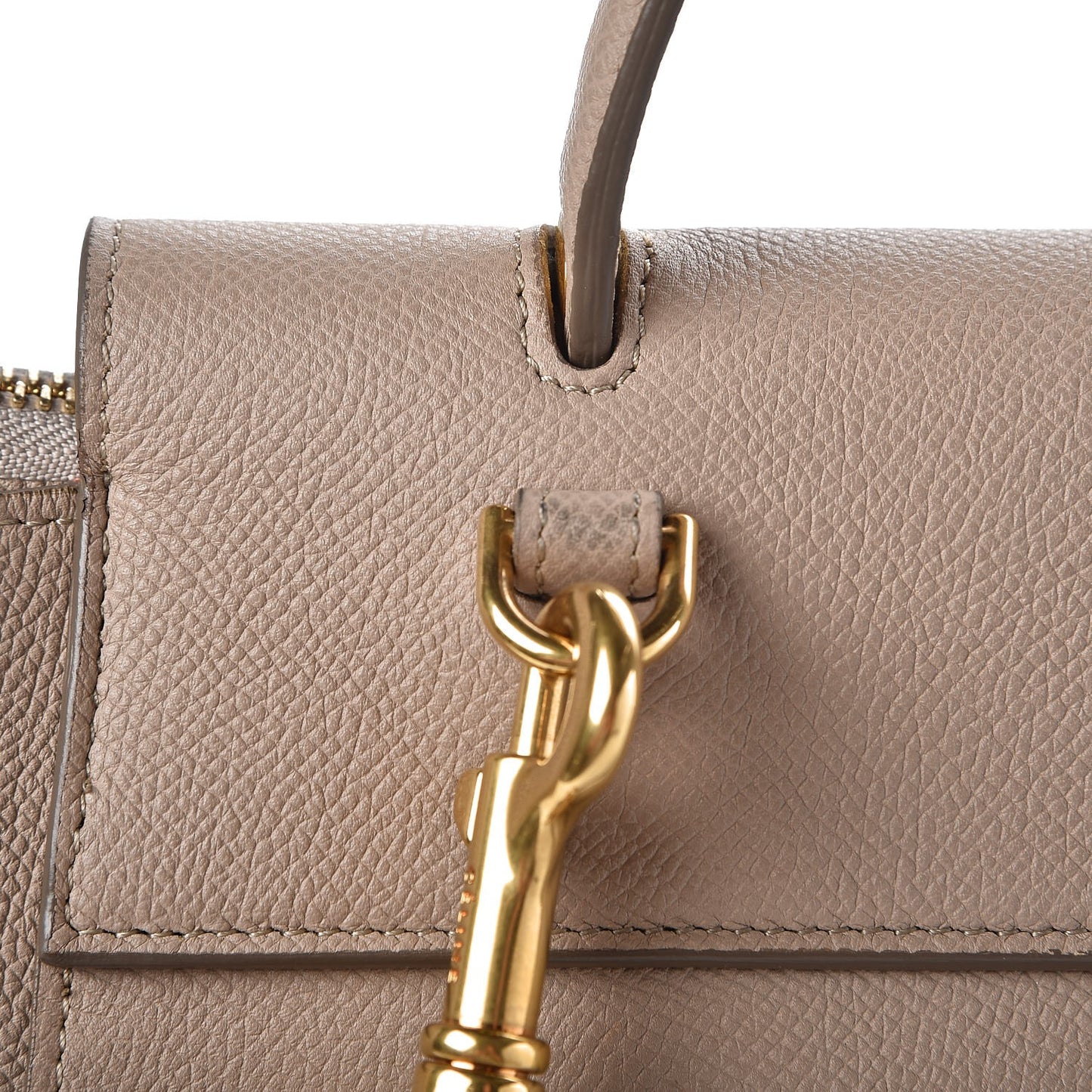Grained Calfskin Mini Belt Bag Light Taupe