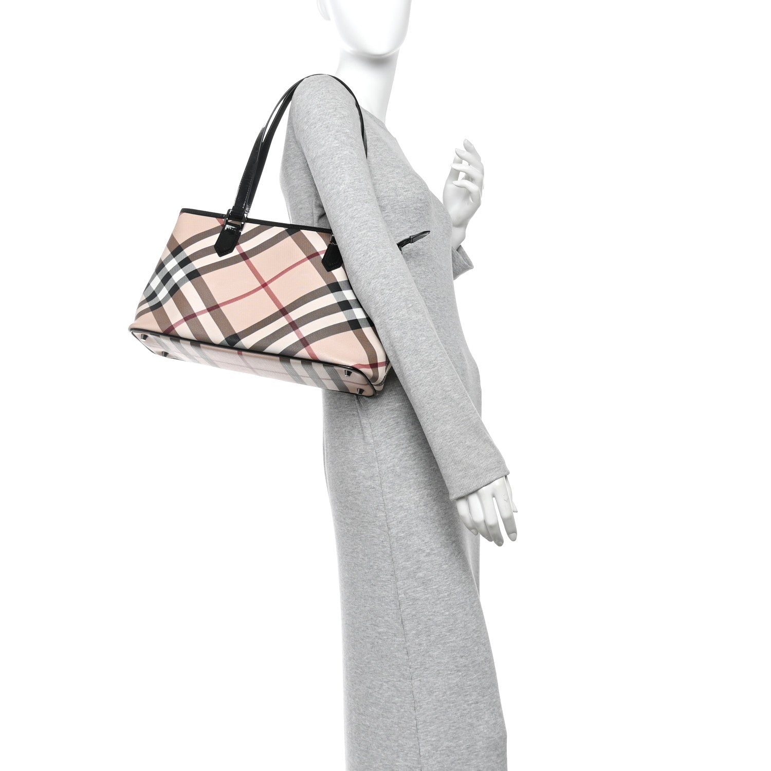 Burberry Supernova Check Small Nickie Tote Black 2 of 10