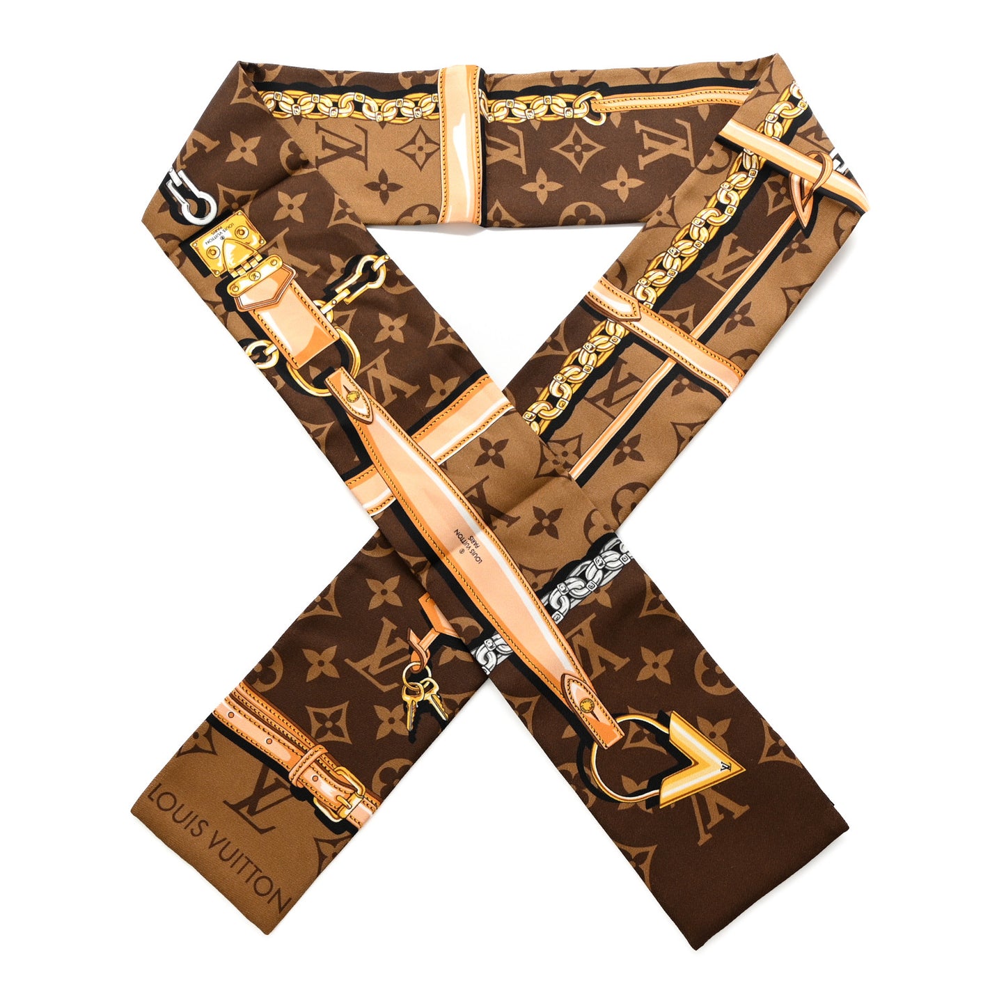 Silk Monogram Confidential Bandeau Brown