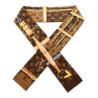 Louis Vuitton Silk Monogram Confidential Bandeau Brown 1 of 6
