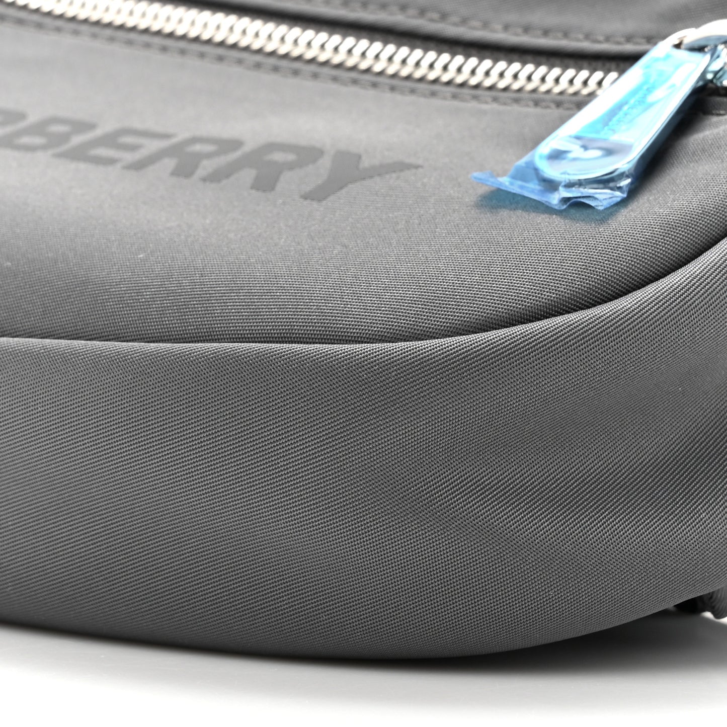 Econyl Logo Print Small Cannon Bum Bag Charcoal Grey