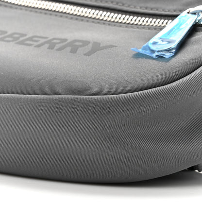 Burberry Econyl Logo Print Small Cannon Bum Bag Charcoal Grey 9 of 10