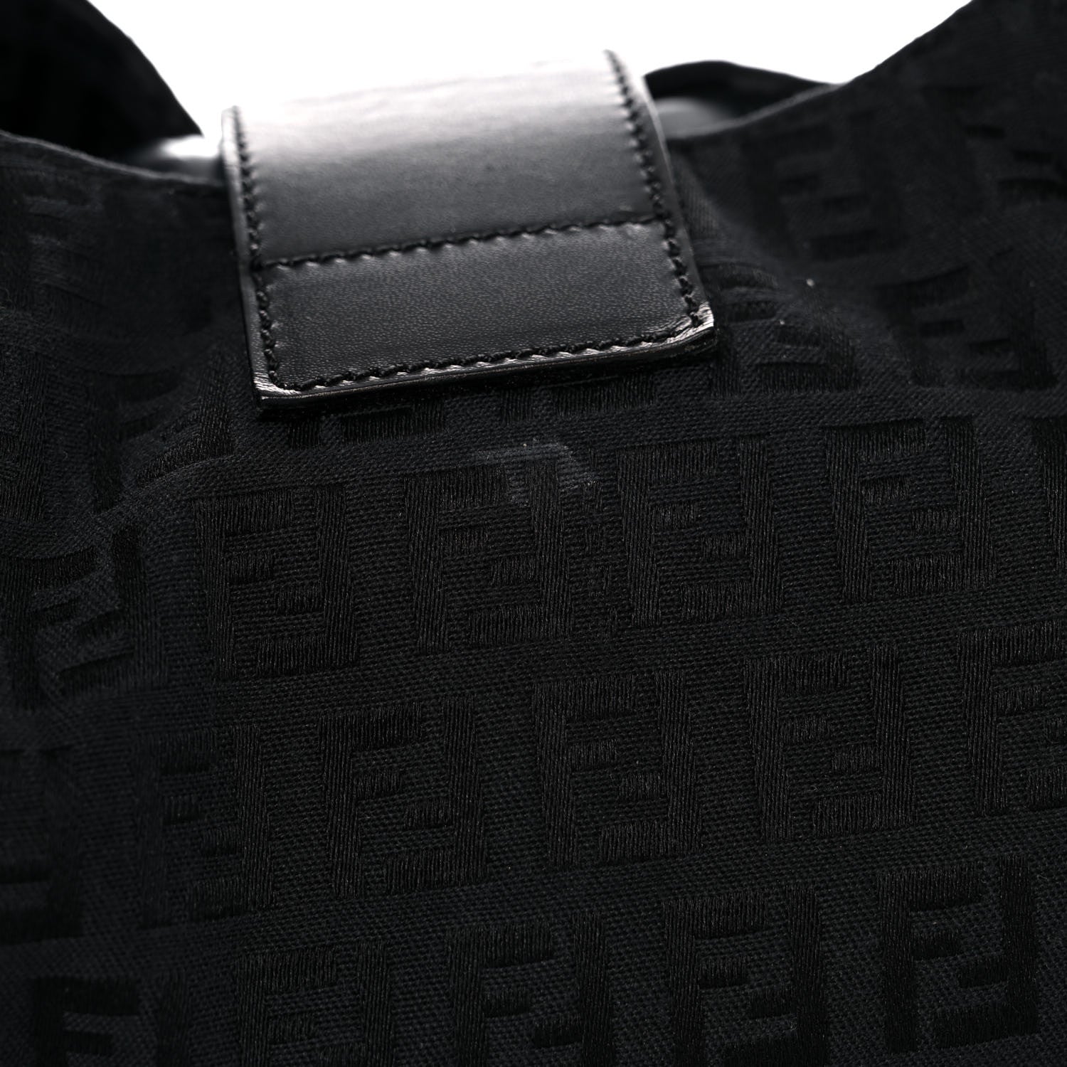 Fendi Zucchino Vitello Shoulder Bag Black 16 of 21