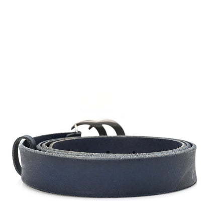 Gucci Cuoio Toscano Nickel Double G 30mm Belt 115 46 Blue 2 of 5
