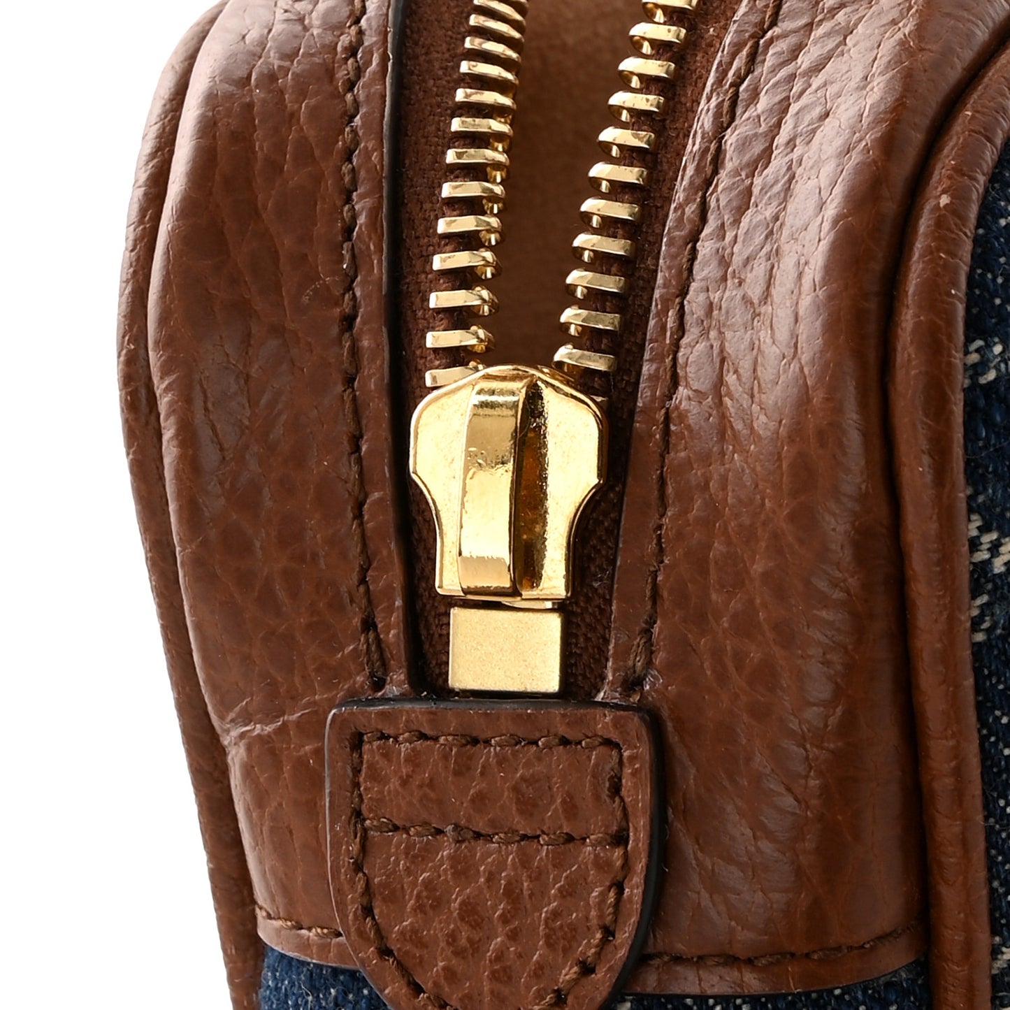 New Denim GG Monogram Dollar Calfskin Mini Ophidia Shoulder Bag Blue Tea Cuir Epilog
