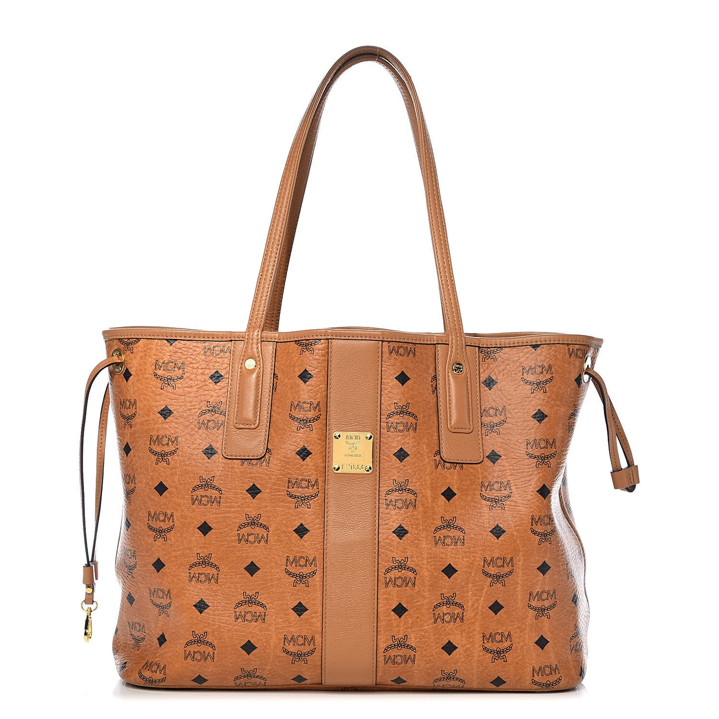 Visetos Medium Liz Reversible Shopper Tote Cognac