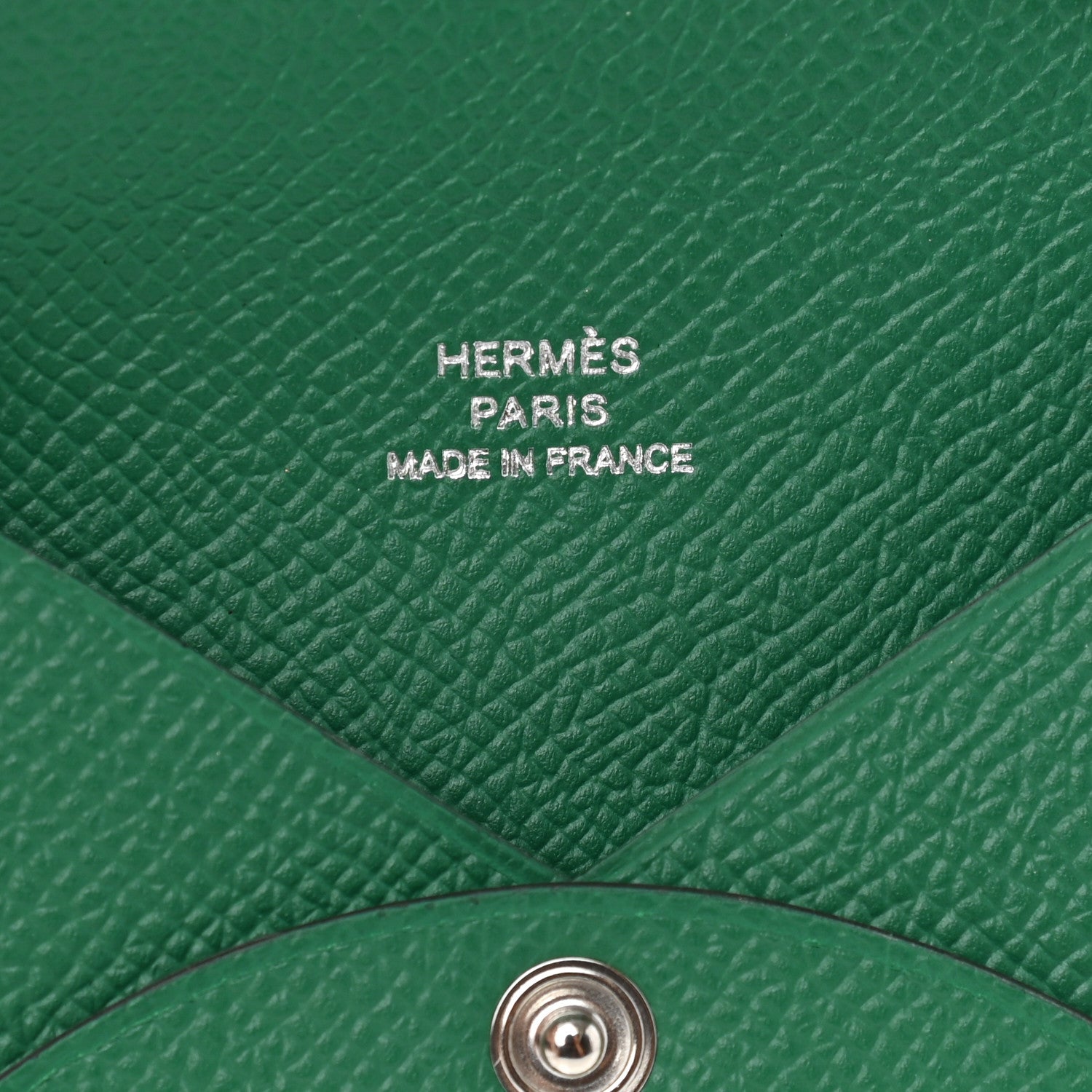 Hermes Epsom Calvi Card Case Vert Vertigo 6 of 8